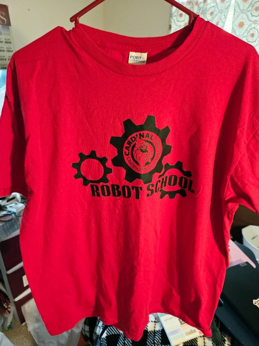 Fun "Robot School" tee shirt, size XL